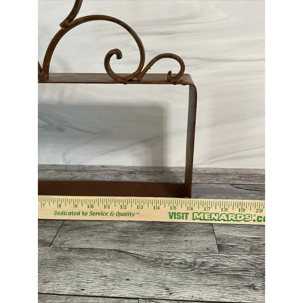 Vintage Wrought Iron Box Shelves Rustic Look. See Pic For Measurements